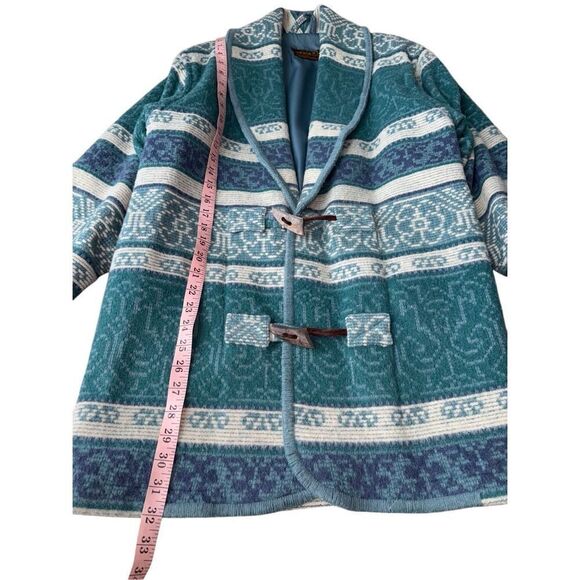Vintage Eddie Bauer Wool Blend Aztec Southwest Barn Coat Size M - Picture 10 of 11